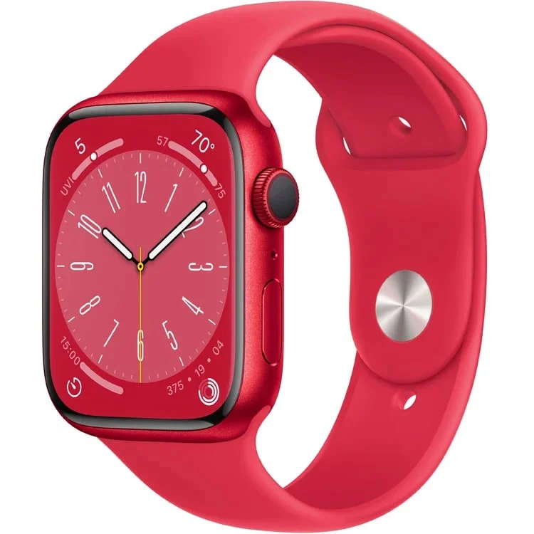 Apple Watch Series 8 41mm (GPS) Red Aluminum Case with Red Sport Band - Size:M/S - (MNUG3LL/A)