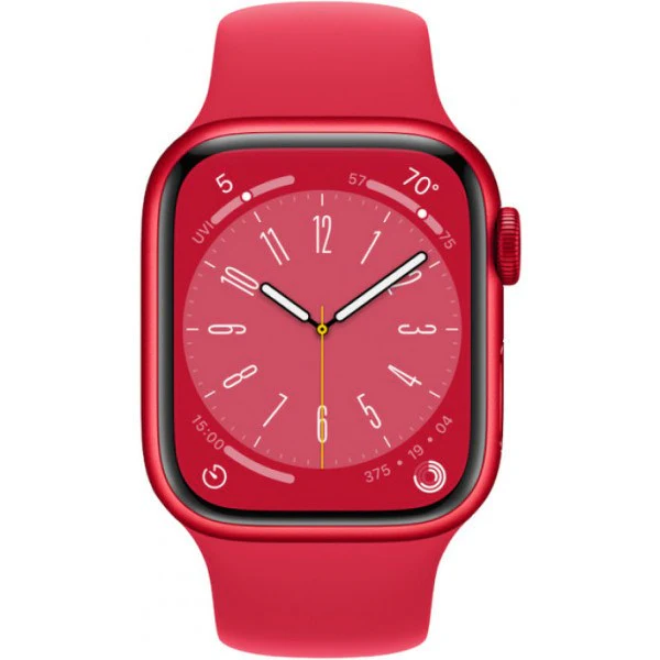 Apple Watch Series 8 41mm (GPS) Red Aluminum Case with Red Sport Band - Size:M/S - (MNUG3LL/A) - Image 2