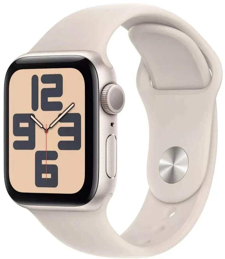Apple Watch SE 2 (2023) 44mm (GPS + CELLULAR) - Starlight Aluminum - Starlight Sport Band- Size:M/S - (MXG03/A | MXEF3CL/A)