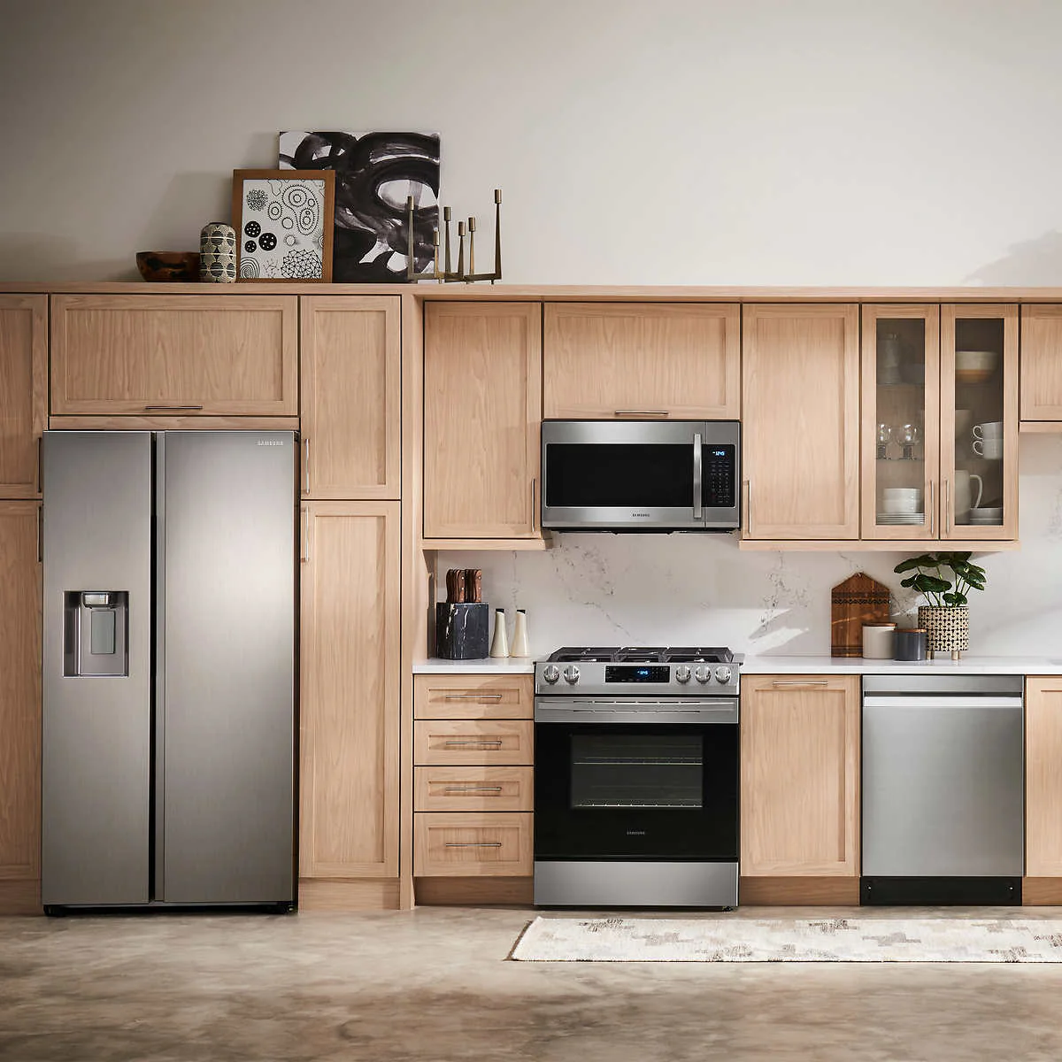 SAMSUNG 22 cu. ft. Counter Depth Side-by-Side Refrigerator in Stainless Steel (RS22T5201SR/AA) - Image 2