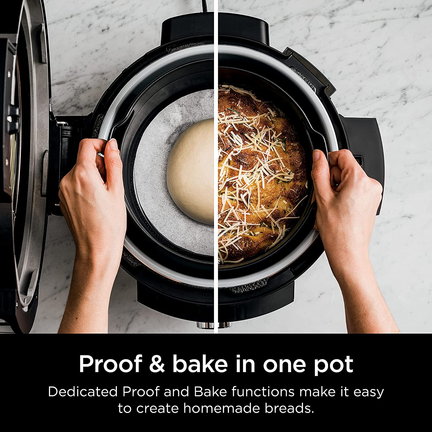 ****CLEARANCE**** Ninja Foodi XL 8 Qt. Pressure Cooker Steam Fryer with SmartLid, 14-in-1 that Air Fries, Bakes & More, with 3-Layer Capacity, 5 Qt. Crisp Basket , Silver/Black (OL601) - Image 2