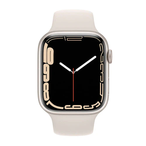 Apple Watch Series 7 (GPS + CELLULAR ) 45mm Starlight Aluminum Case with Starlight Sport Band (MKJ83LL) - Image 2