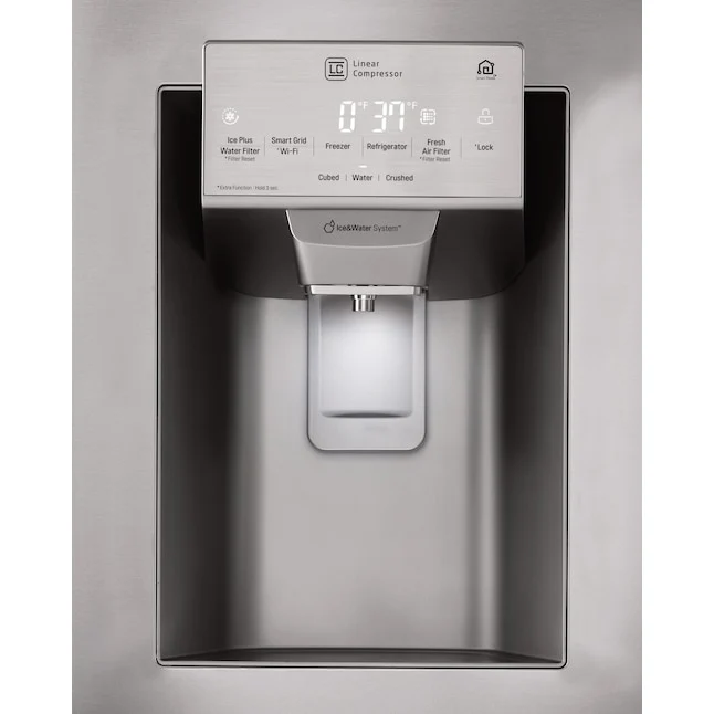 LG SmartThinQ 27.9-cu ft Smart French Door Refrigerator with Ice Maker Stainless Steel ENERGY STAR (LFXS28968S) - Image 2
