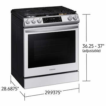 Samsung 6.0 cu. ft. Front Control Slide-in Gas Range with Air Fry (NX60T8511SS) - Image 2