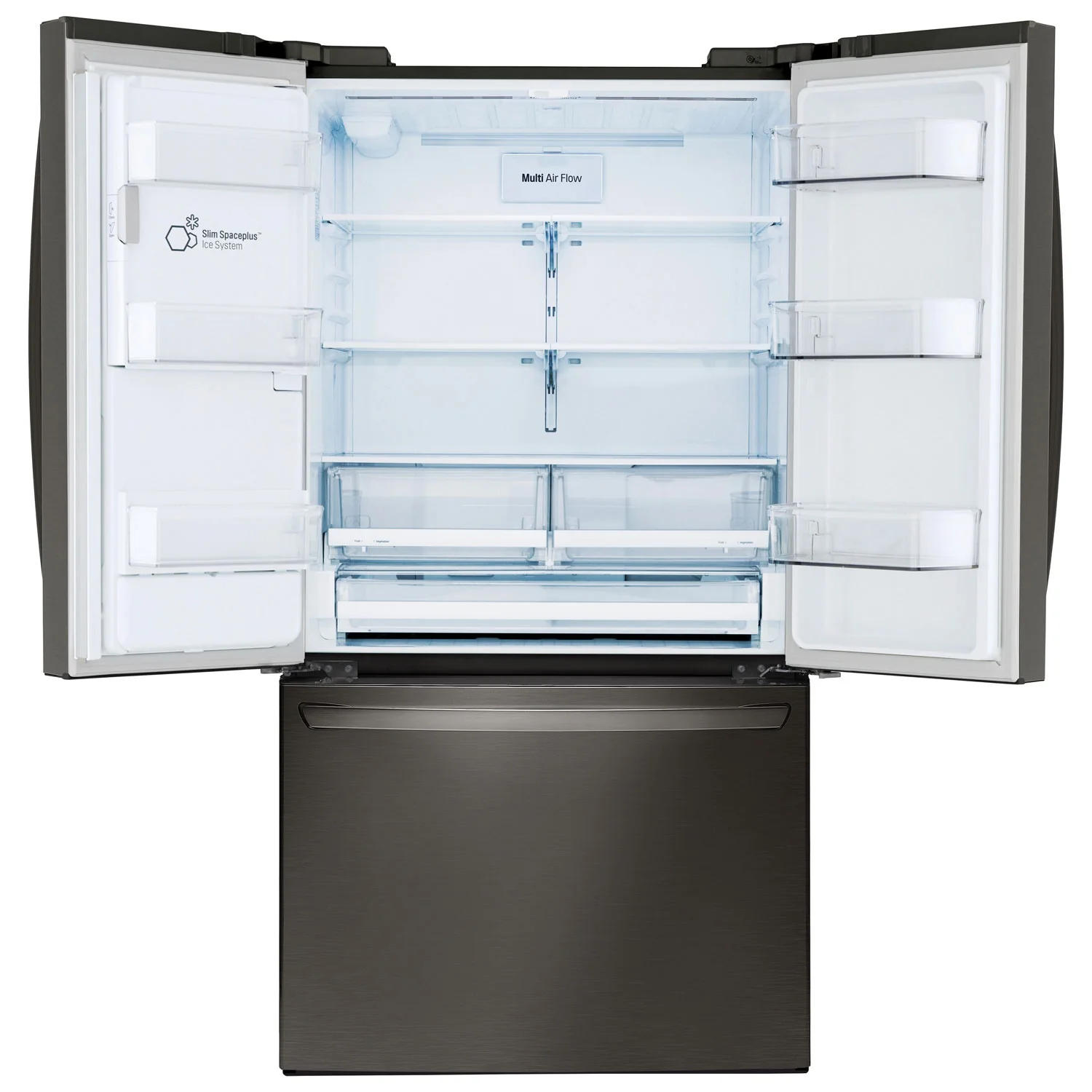 LG 36" 27.7 Cu. Ft. French Door Refrigerator w/ Water & Ice Dispenser (LRFS28XBD) - Black Stainless Steel - Image 7