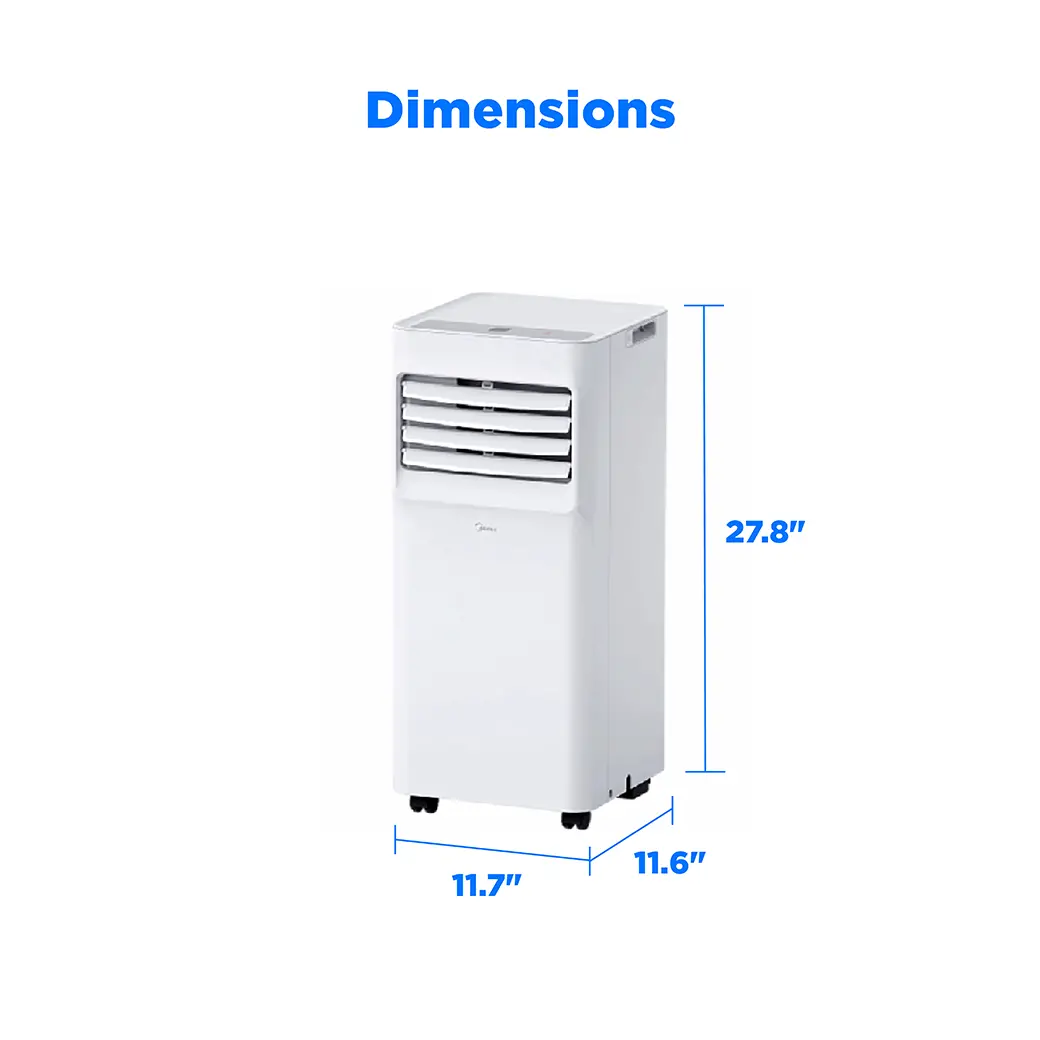 Midea - 5,000 BTU Portable Air Conditioner, Cools up to 150 Sq. Ft MAP05R1AWWT - White - Image 4