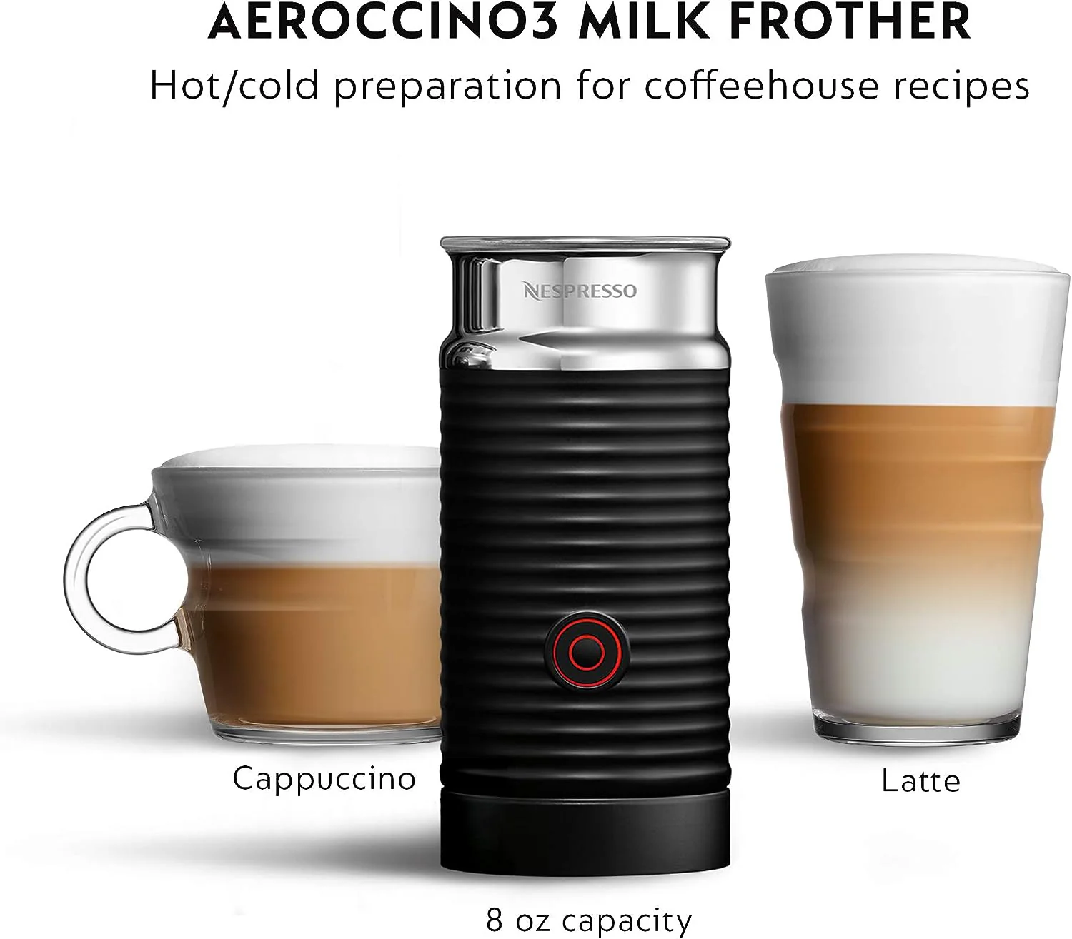 Nespresso Vertuo Next Coffee & Espresso Machine by De'Longhi, Dark Grey w/Aeroccino Milk Frother, One Touch Brew, Single-Serve Coffee & Espresso Maker - Image 2
