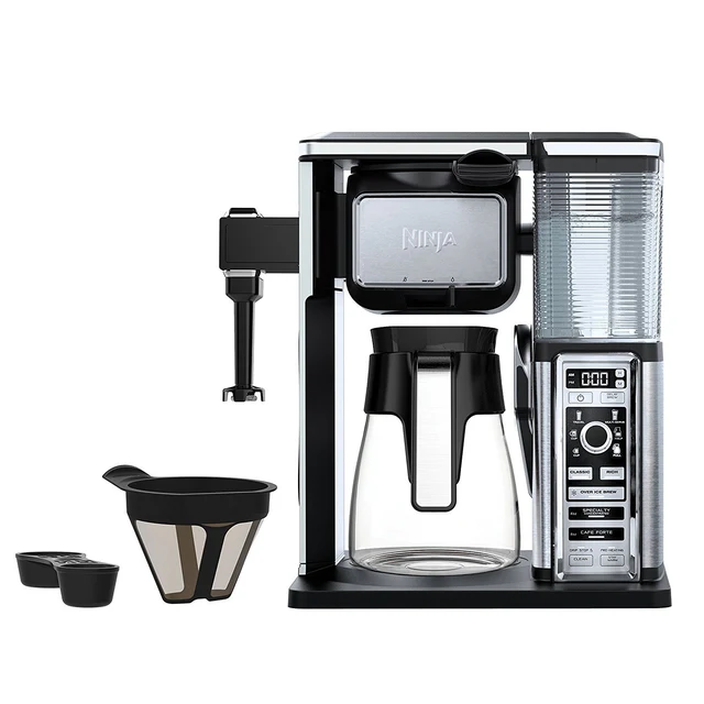 Ninja Coffee Bar Glass Carafe System, Black/Stainless Steel (CF092)