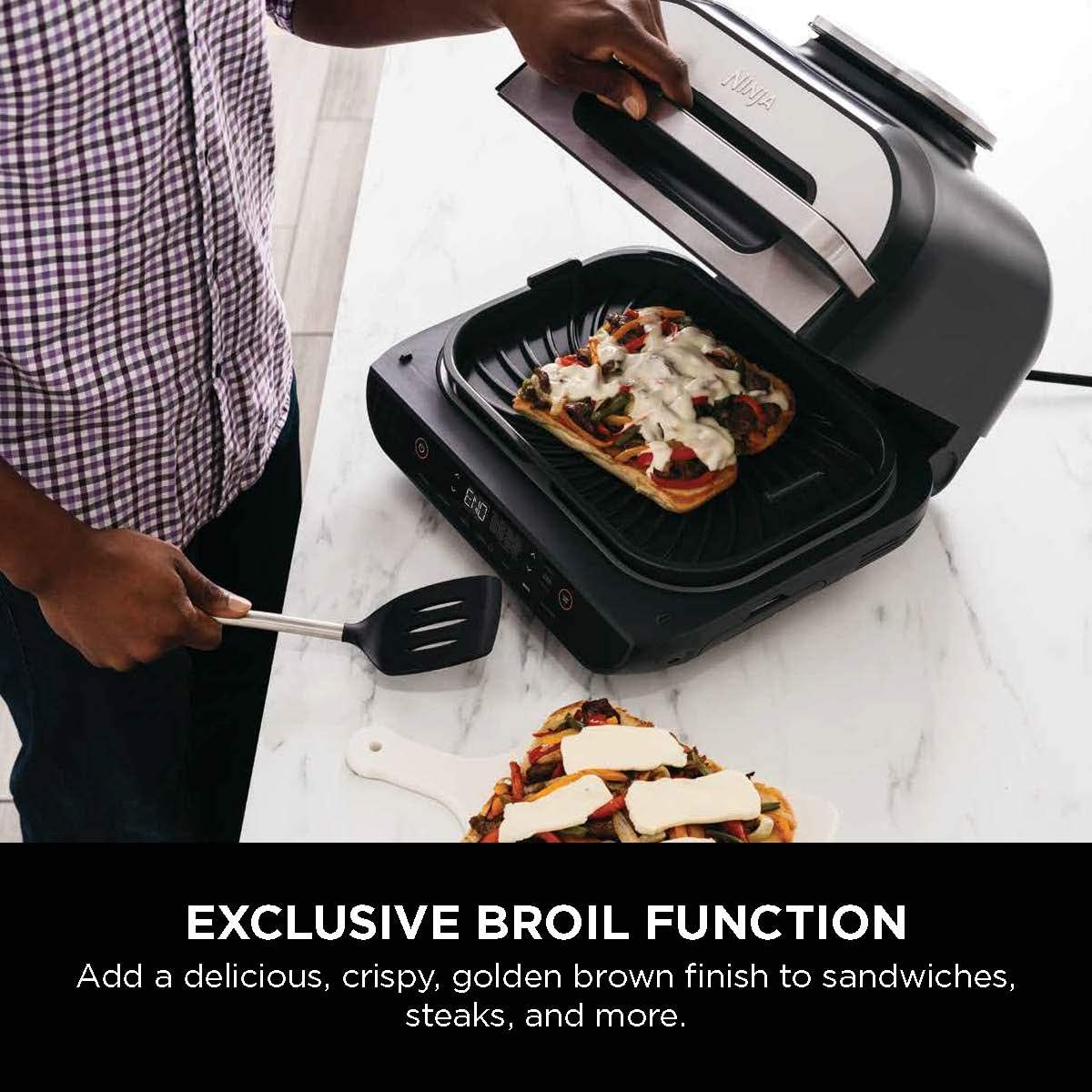 Ninja FG551 Foodi Smart XL 6-in-1 Indoor Grill with Air Fry, Roast, Bake, Broil & Dehydrate, Smart Thermometer (FG551) - Image 8