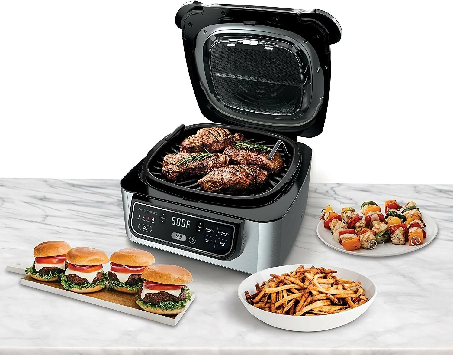 Ninja Foodi 5-in-1 Indoor Grill w/ Air Fry, Roast (IG302QBL) - Image 2