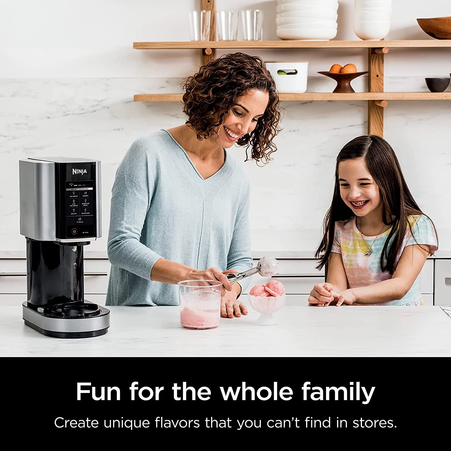 ****CLEARANCE**** Ninja NC301 CREAMi Ice Cream Maker, for Gelato, Mix-ins, Milkshakes, Sorbet, Smoothie Bowls & More, 7 One-Touch Programs, with (2) Pint Containers & Lids, Compact Size, Perfect for Kids, (NC301) - Image 6