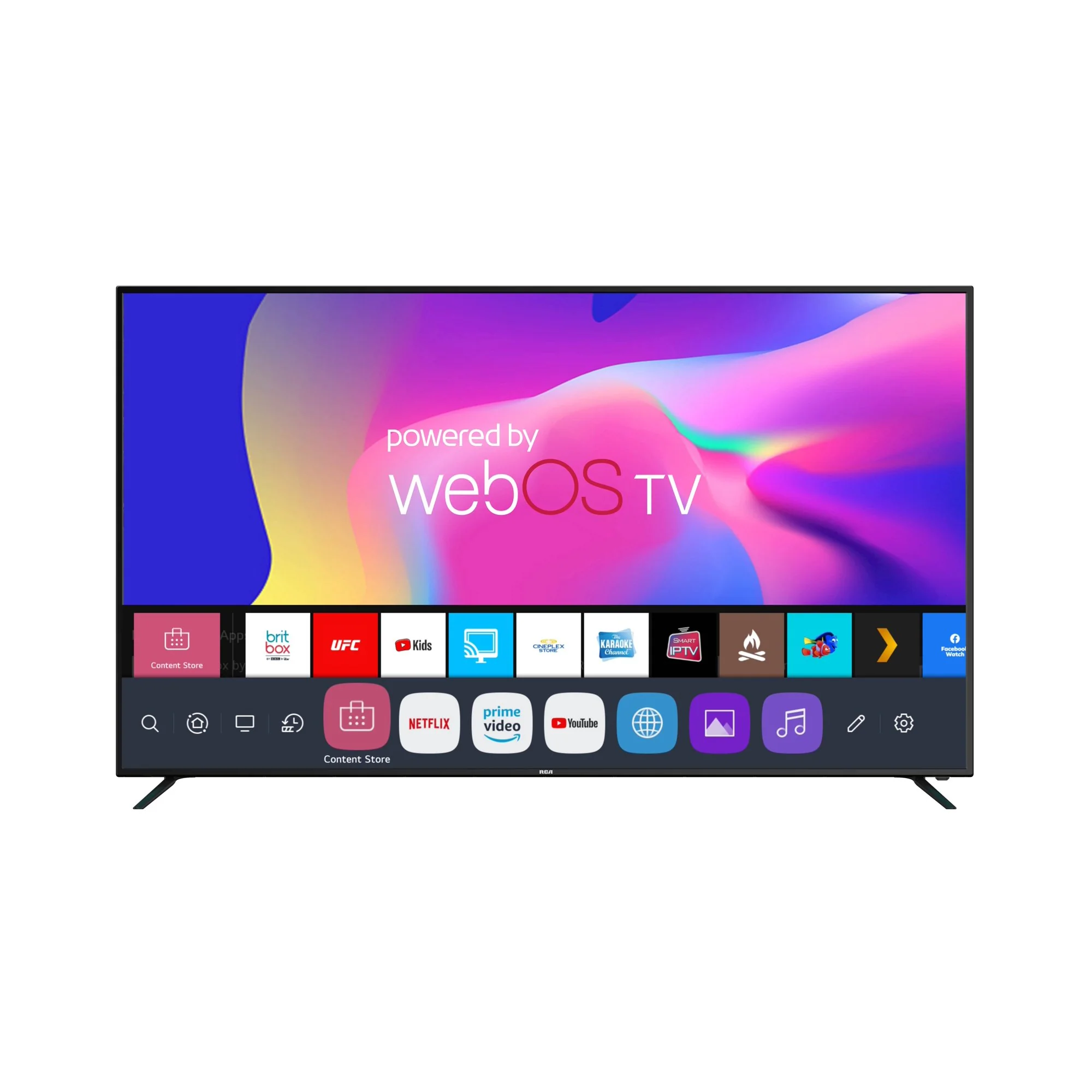RCA 50" 4K 2160P UHD HDR10 Smart Television with WebOS, Black (RWOSU5047)