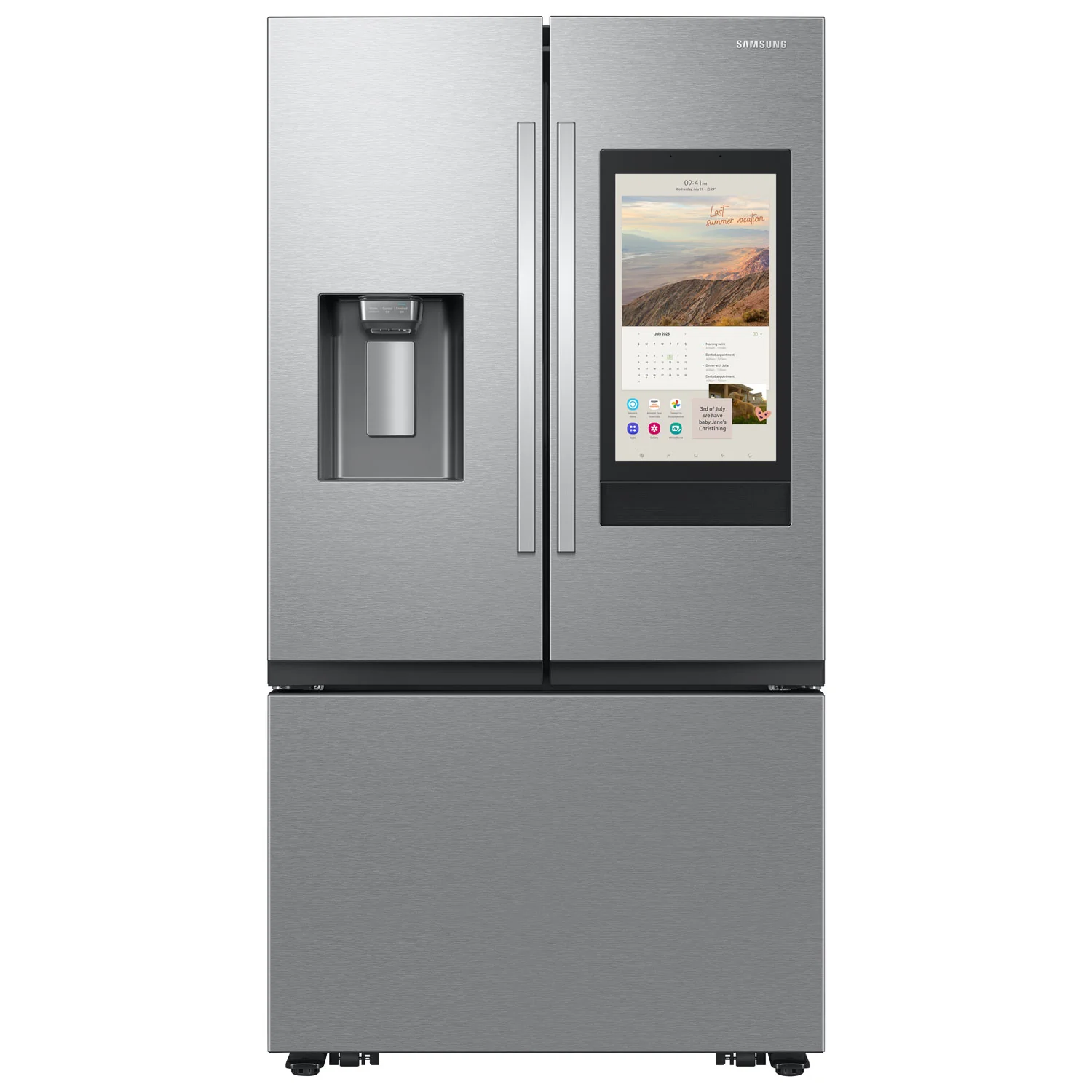 Samsung 36" 25.5 Cu. Ft. French Door SpaceMax Counter Depth Refrigerator w/ Water & Ice Dispenser (RF27CG5900SR) - Stainless - Image 2