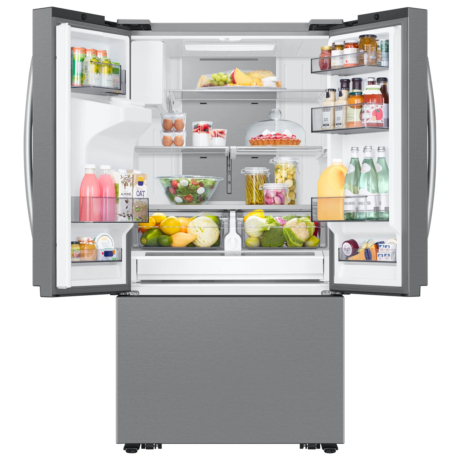 Samsung 36" 25.5 Cu. Ft. French Door SpaceMax Counter Depth Refrigerator w/ Water & Ice Dispenser (RF27CG5900SR) - Stainless - Image 6