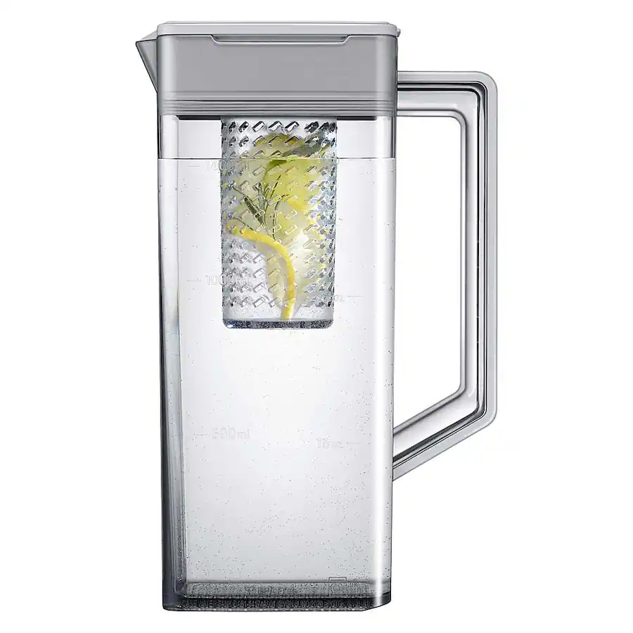 Samsung - BESPOKE 29 cu. ft. 4-Door French Door Smart Refrigerator with Beverage Center (RF29BB860012) - White Glass - Image 11