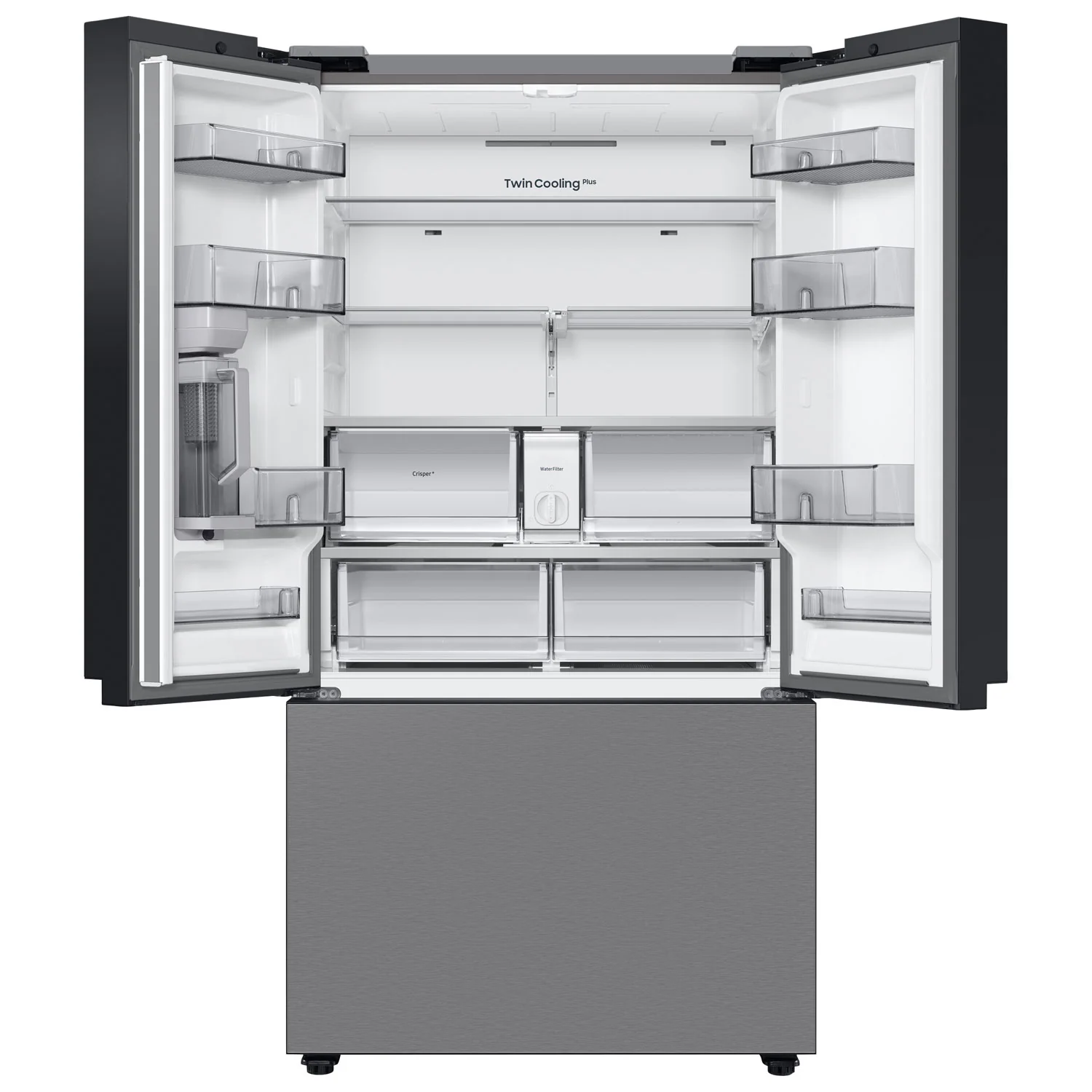 Samsung BESPOKE 36" 30.1 Cu. Ft. 3-Door French Door Refrigerator (RF30BB6200QL) - Stainless Steel - Image 4