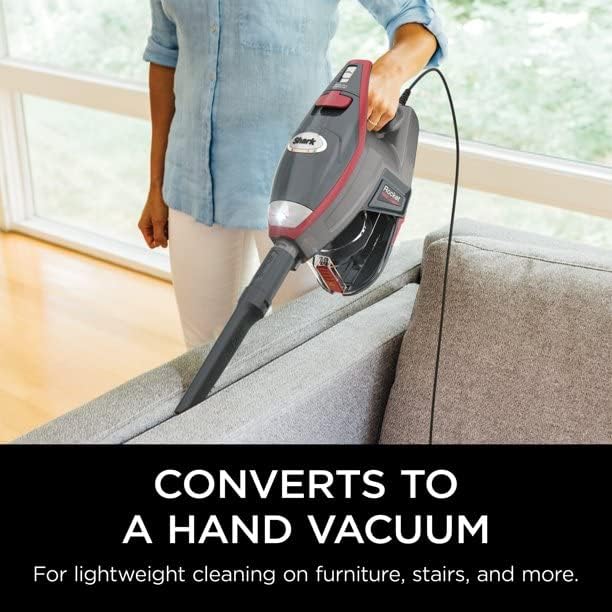 SHARK HV370 Rocket Pro Corded Stick Vacuum, Comet Red - Image 4