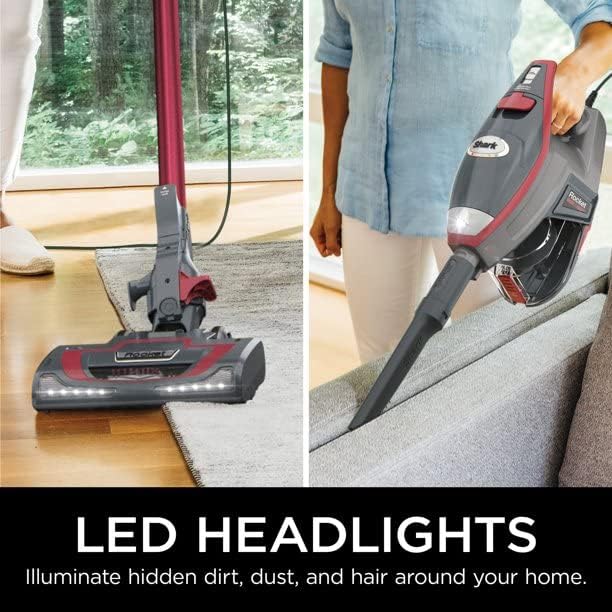 SHARK HV370 Rocket Pro Corded Stick Vacuum, Comet Red - Image 8