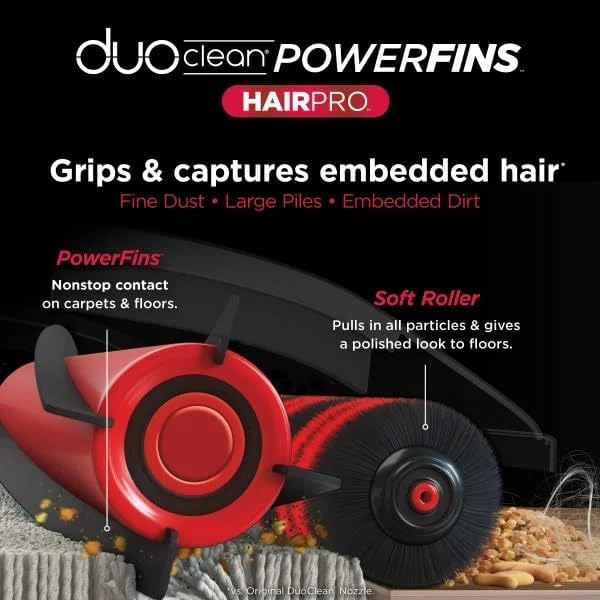 Shark HZ3000 Stratos Ultralight Corded Stick Vacuum with DuoClean PowerFins HairPro, Self-Cleaning Brushroll, & Odor Neutralizer Technology, Red Plum - Image 8