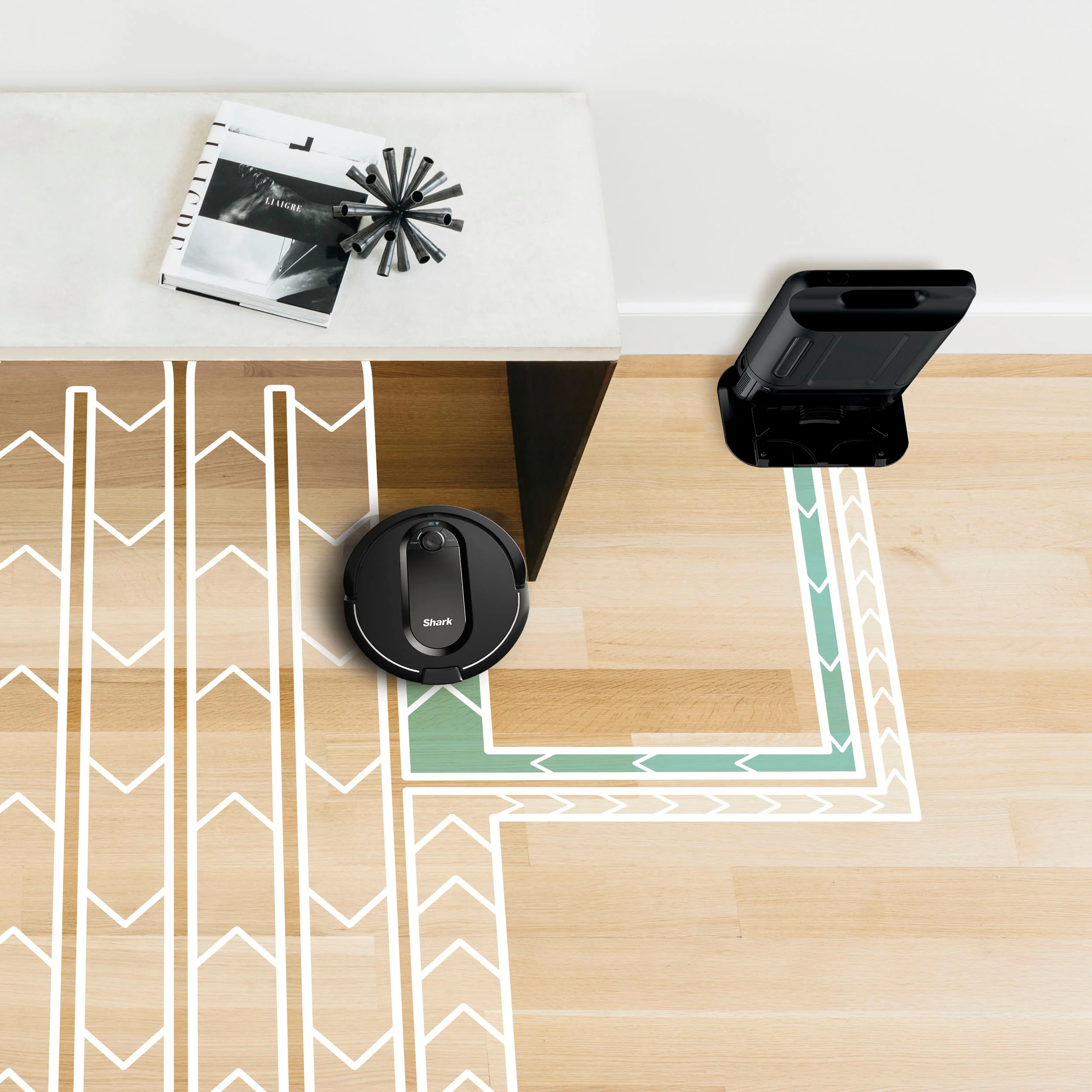 Shark - IQ Robot Self-Empty XL RV1001AE, Wi-Fi Connected, Robot Vacuum with Self-Cleaning Brushroll - Black (RV1001AE) - Image 4