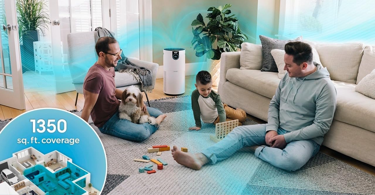 SHARK UA205 Nanoseal HEPA Air Purifier MAX with Clean Sense for Home, Allergies, 1350 Sq Ft, XL Room, Captures 99.98% of Particles, Pollutants, Dust, Smoke, Allergens & Smells - Image 5