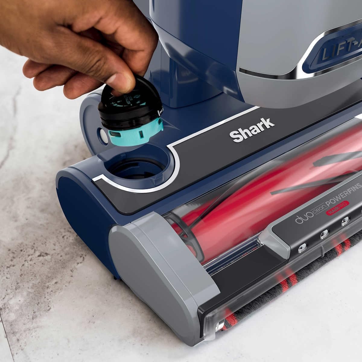 Shark UV900 Pet Performance Plus Lift-Away Upright Vacuum with DuoClean PowerFins HairPro & Odor Neutralizer Technology, Anti-Allergen Complete Seal Technology & HEPA Filter, Navy/Silver - Image 3