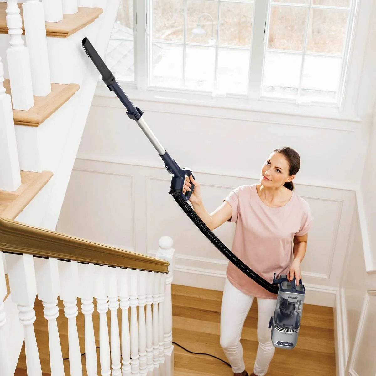 Shark UV900 Pet Performance Plus Lift-Away Upright Vacuum with DuoClean PowerFins HairPro & Odor Neutralizer Technology, Anti-Allergen Complete Seal Technology & HEPA Filter, Navy/Silver - Image 7