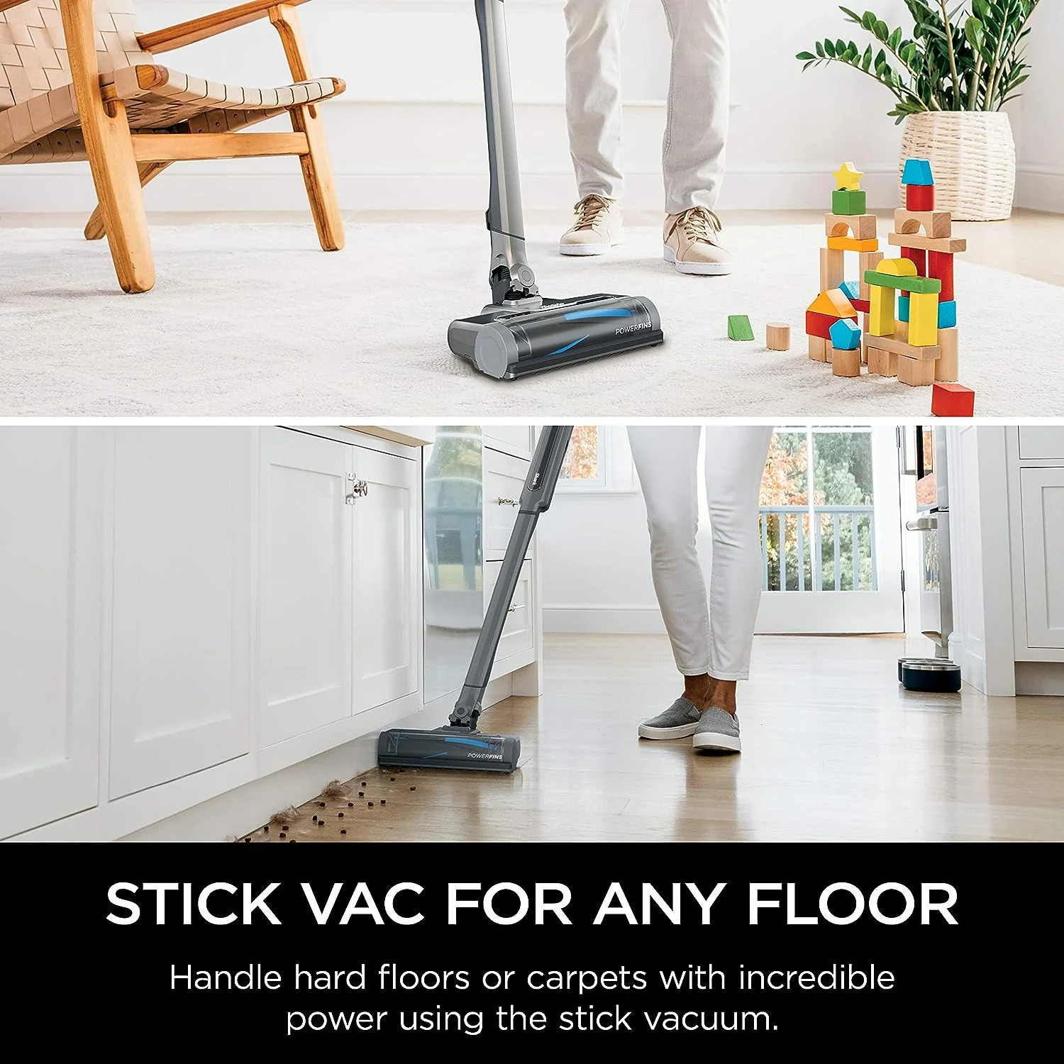 Shark WANDVAC System WS632 Ultra-Lightweight Powerful Cordless Stick Vacuum with Charging Dock, Grey - Image 3