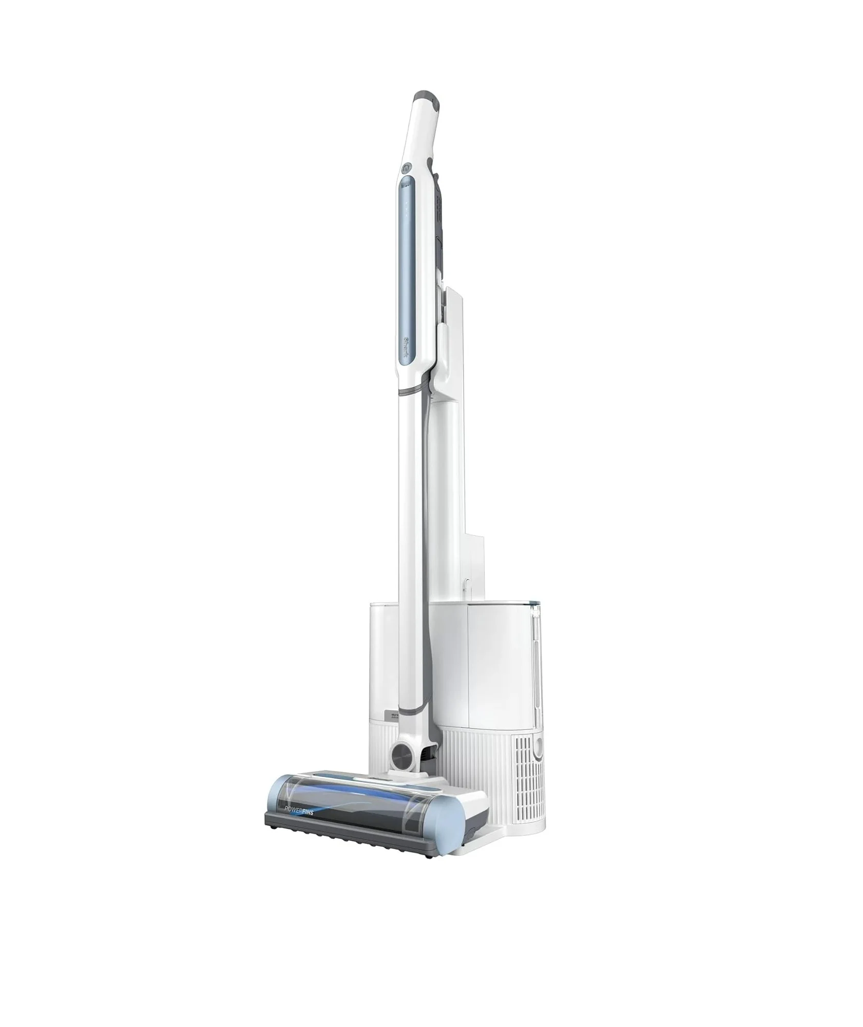 Shark WS640AE WANDVAC System, Ultra-Light Powerful Cordless Stick Vacuum with HEPA Self-Empty Base, Anti-Allergen Complete Seal, Self-Cleaning Brushroll & Duster Crevice Tool, White/Blue
