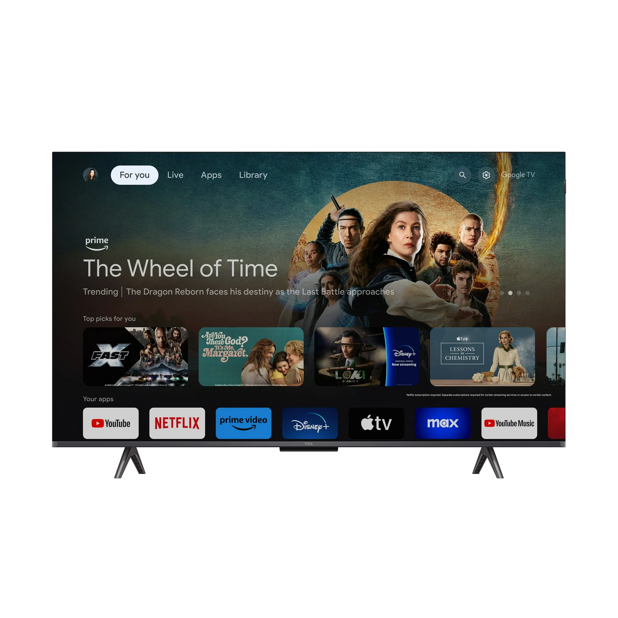 TCL 43" Q Class 4K UHD HDR QLED Smart TV with Google TV (43Q671G) - Image 4