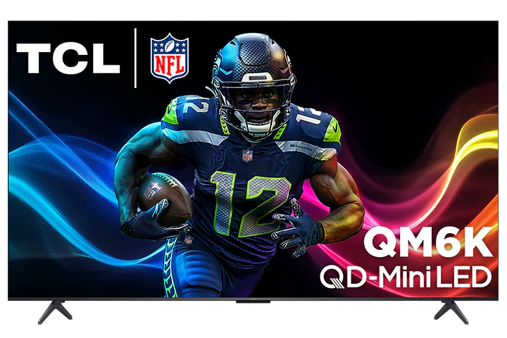 TCL 65” QM6 Series 4K UHD QD-Mini LED QLED Smart TV with Google TV (65QM6K)
