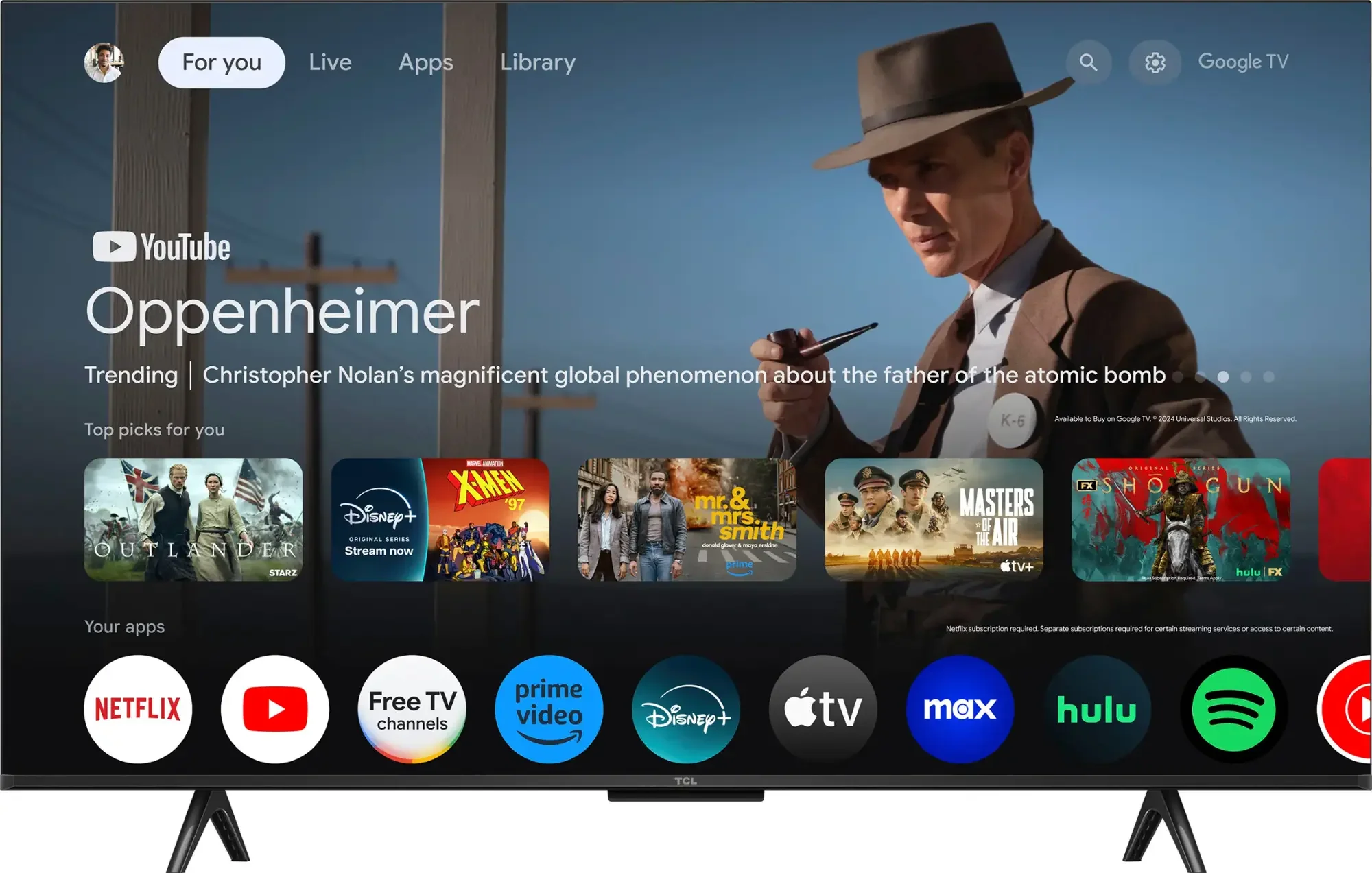 TCL 75" S Class 4K UHD HDR LED Smart TV with Google TV (75S551G) - Image 2